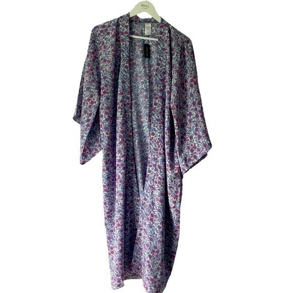 NEW Melrose & Market Bohemian Floral Kimono Beach Cover Up  One Size - Picture 1 of 4